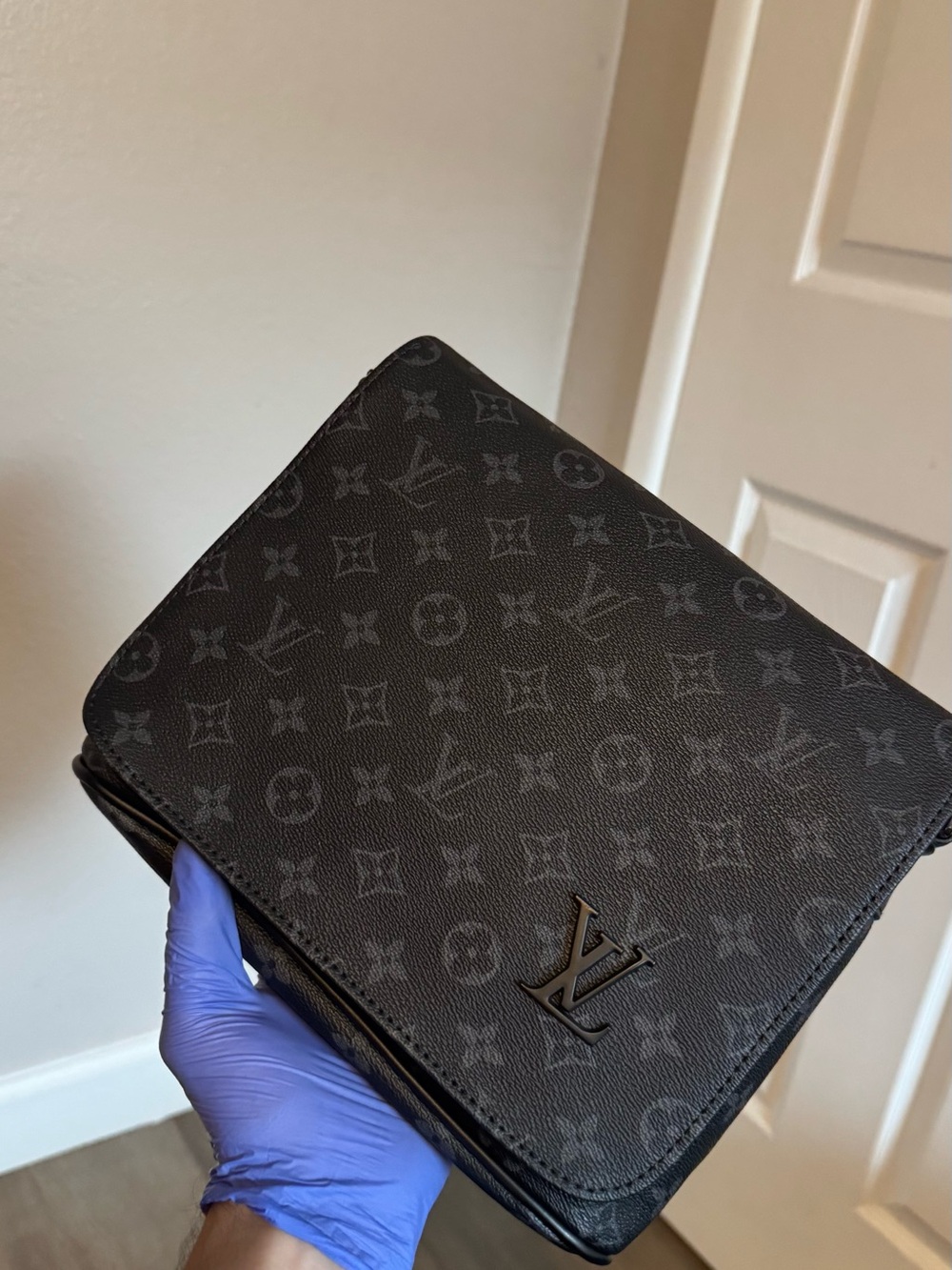Louis Vuitton Black Monogram Eclipse Messenger Bag